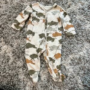 Oliver Rain 6 Months Buffalo Print Sleeper Snap Up Romper Outfit Baby Boy